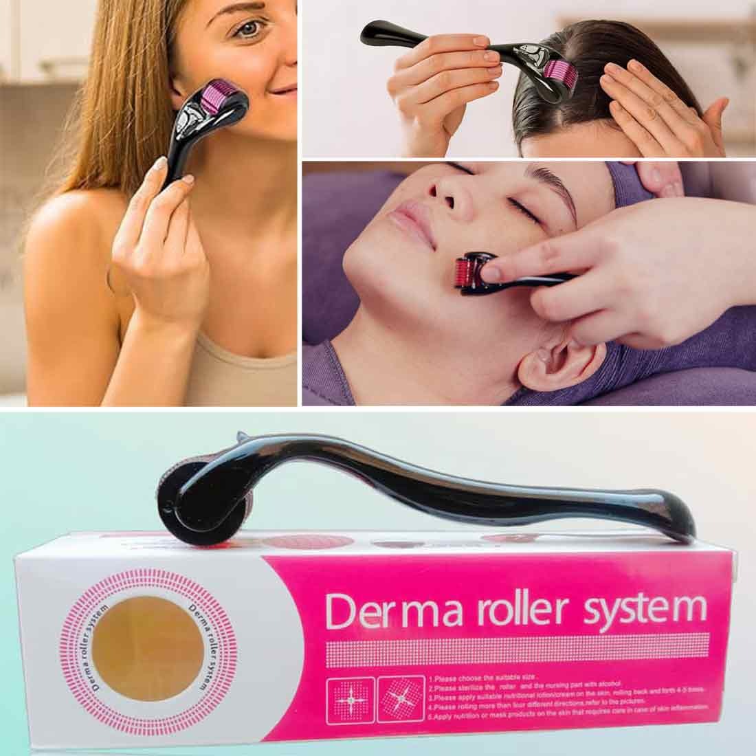 Derma Roller 0.5mm – 540 Micro Needles for Hair Growth & Skin Therapy Men/Women